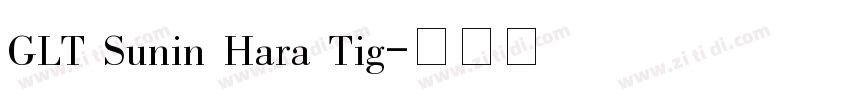 GLT Sunin Hara Tig字体转换